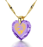 "I Love You to the Moon and Back", 3 Microns Gold Plated Necklace, Zirconia