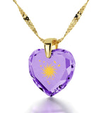 "I Love You to the Sun and Back", 3 Microns Gold Plated Necklace, Zirconia