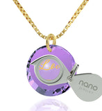 Top Gifts for Wife, Light Amethyst, 24k Imprint ג€I Love You Infinityג€, I Love You Necklace for Girlfriend, Nano Jewelry