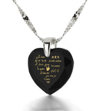 "I Love You" in 12 Languages, 14k White Gold Necklace, Zirconia