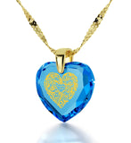"I Love You More", 3 Microns Gold Plated Necklace, Zirconia