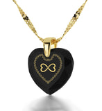 "Love You Always!", 3 Microns Gold Plated Necklace , Zirconia