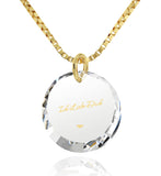 Whats My Love Language, 14kt Gold Chain, CZ Jewelry, Great Gifts for Wife, Nano