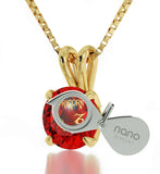 "Wife Birthday Ideas, Capricorn Birthstone Gifts With Ruby Pendants, Cool Gifts for Girls, by Nano Jewelry "