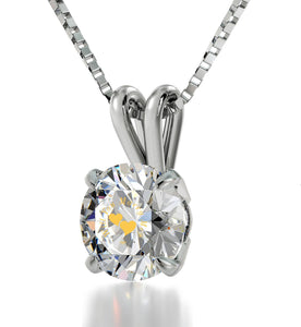 "ג€Will You Marry Meג€ Engraved 24k Swarovski Crystal, Promise Necklace, Valentine's Gift for Her, Sterling Silver Jewel"