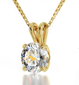 "ג€Will You Marry Meג€ Engraved 24k Swarovski Crystal, Romantic Way to Propose, The Love Necklace, Gold Plated  Solitaire"