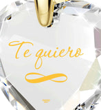 "ValentinesDayPresents,"TeQuiero","I Love You" in Spanish,HeartNecklaceBirthdayPresentforGirlfriend"